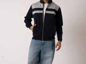 Black Full Sleeve Zipped Winter Wear